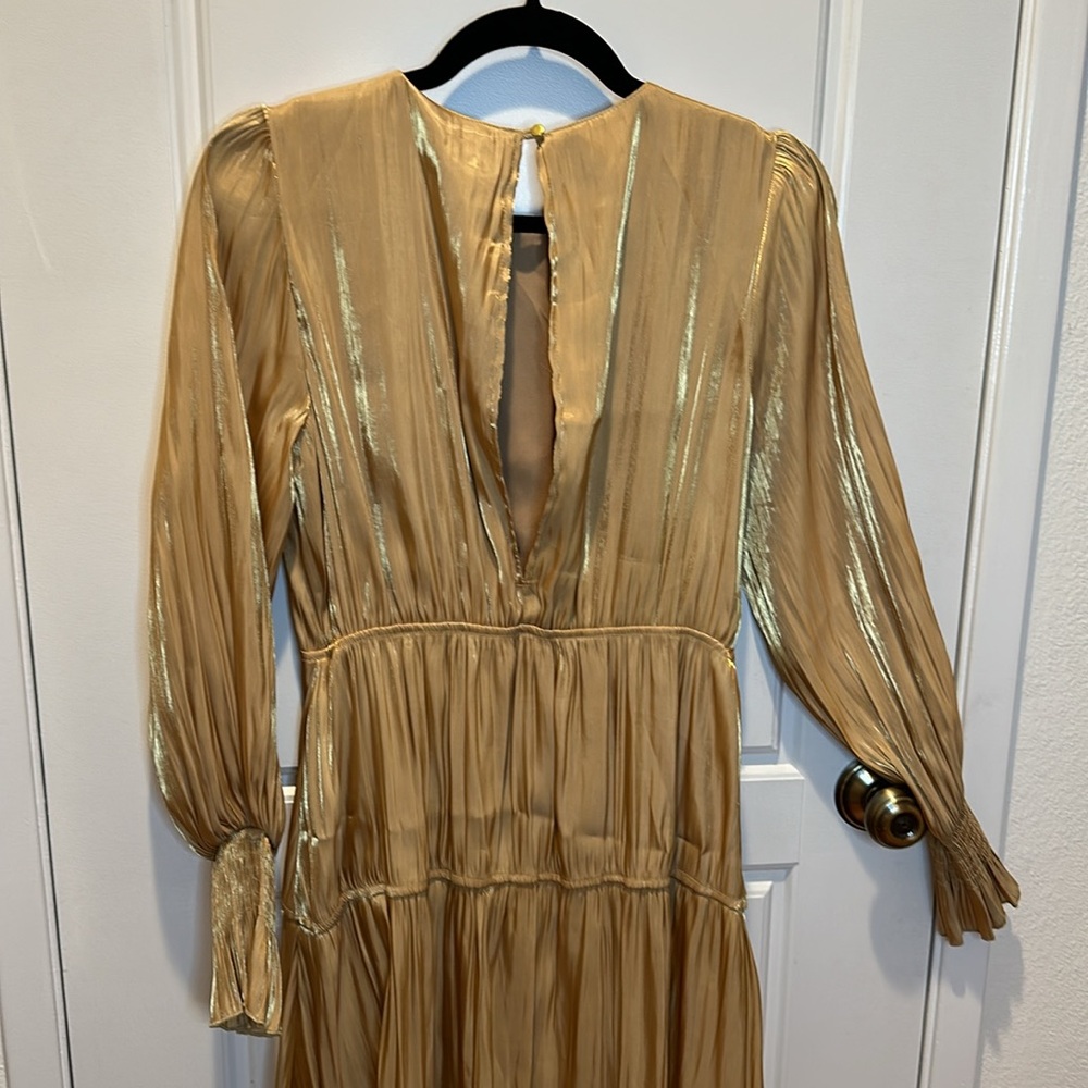 Topshop Gold Maxi Dress - Picture 3 of 6